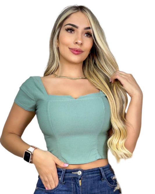 Blusa Ref 769 Verde Salvia