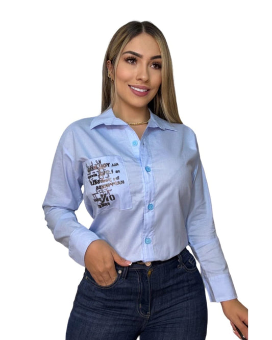 Camisa Ref 660 Azul Cielo